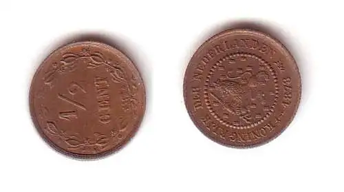 1/2 Cent Kupfer Münze Niederlande 1878