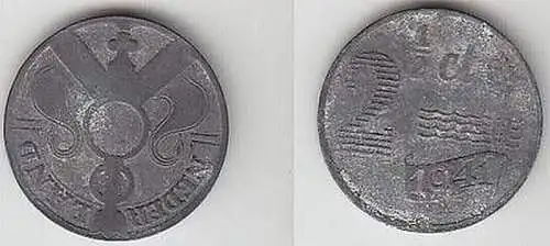 2 1/2 Cents Zink Münze Niederlande 1941