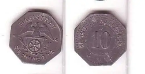 10 Pfennig Zinkmünze Notgeld Magistrat Sömmerda um 1917