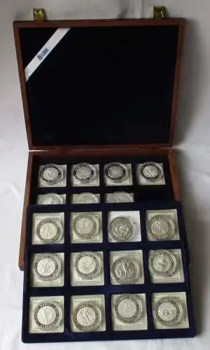 Sammlung Olympische Spiele 1992 19 Silbermedaillen 999/1000 PP (124649)