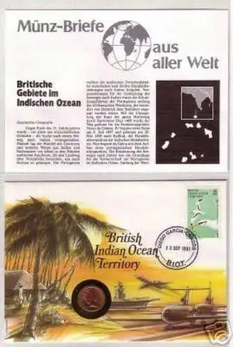 Numisbrief Britische Gebiete im Indischen Ozean 1991