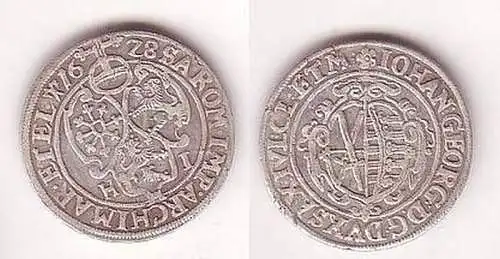 1/24 Taler Silber Münze Sachsen 1628 HI