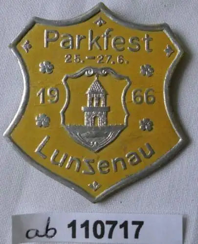 Seltenes DDR Papp Abzeichen Parkfest Lunzenau 1966 (110717)