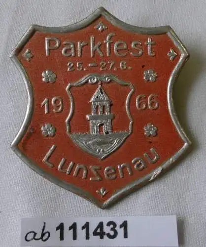 Seltenes DDR Papp Abzeichen Parkfest Lunzenau 1966 (111431)