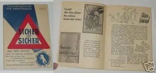 Sicher ist Sicher" Buch für Arbeitsschutz Nr. 1, 1946