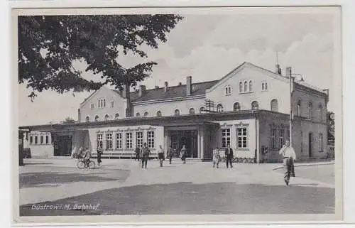 46516 Feldpost Ak Güstrow in M. Bahnhof 1941