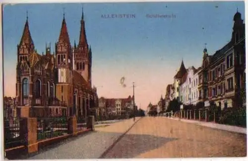 13536 Feldpost Ak Allenstein Schillerstrasse 1917