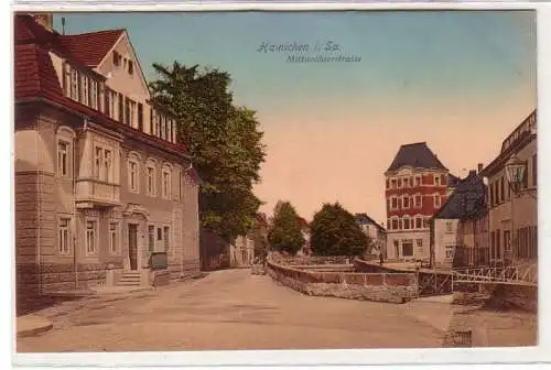 54083 Feldpost Ak Hainichen in Sachsen Mittweidaerstrasse 1907