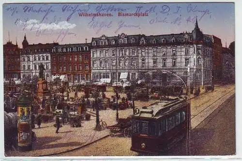 45156 Feldpost Ak Wilhelmshaven Bismarckplatz 1917