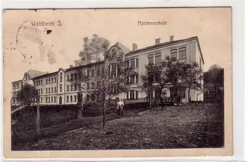 24383 Feldpost Ak Waldheim Mädchenschule 1915