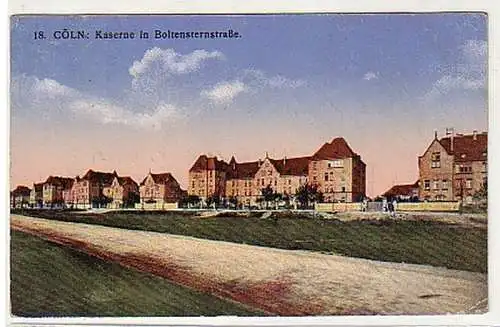 18021 FeldpostAk Köln Kaserne in Boltensternstraße 1916