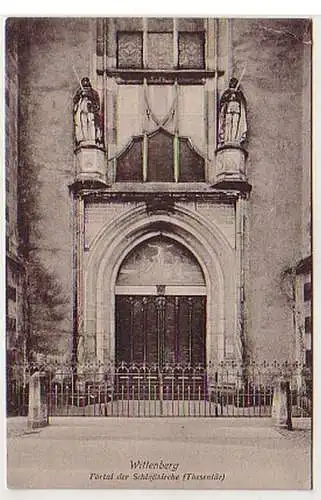 24071 Feldpost Ak Wittenberg Portal der Schloßkirche