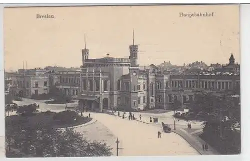 04343 Feldpost Ak Breslau Hauptbahnhof 1915