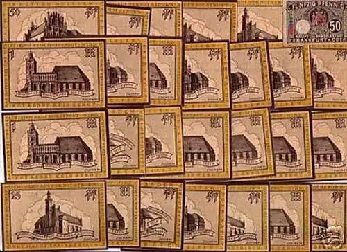 32 Banknoten Notgeld Stadt Frankfurt Oder um 1920