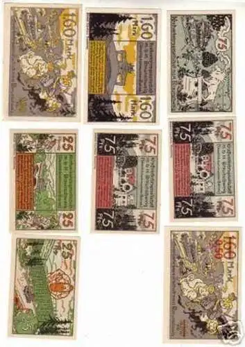 8 Banknoten Notgeld Kraftverkehrsgesell. Braunschweig