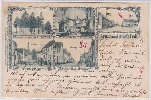 28658 Mehrbild Ak Gruß aus Griefstedt Gasthaus, Schulzenamt usw. 1907