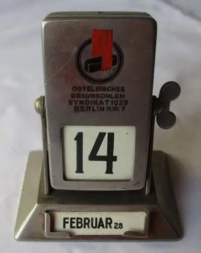 Antiker Drehkalender Ostelbisches Braunkohlensyndikat Berlin 1928 (153011)