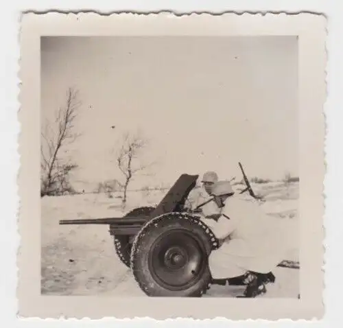 81725 Foto Panzerabwehrkanone PAK 2.Weltkrieg Norwegen