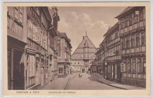 81935 AK Osterode am Harz - Schildstraße mit Rathaus, Straßenansicht