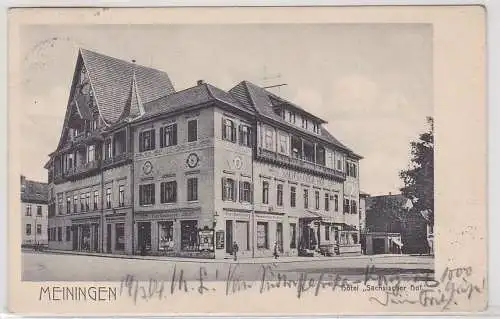 69876 Ak Meiningen Hotel "Sächsischer Hof" 1904