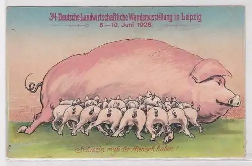 04588 Ak 34 Deutsche landwirtschaftliche Wanderausstellung Leipzig 1928