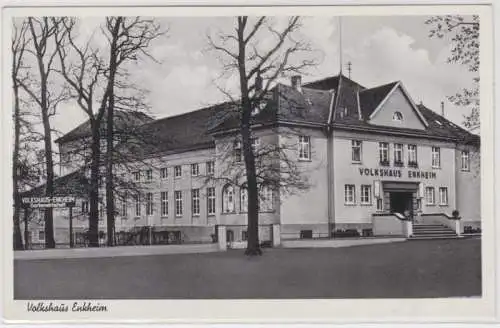 87584 Ak Bergen-Enkheim - Volkshaus Enkheim mit Gartenwirtschaft