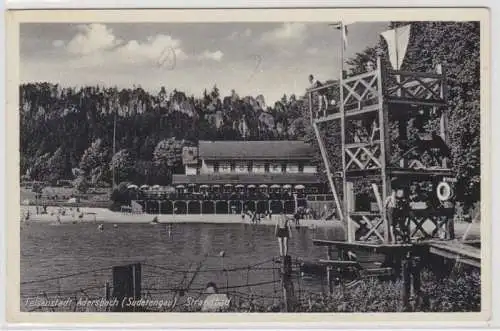 95000 Ak Felsenstadt Adersbach Adršpach (Sudetengau) - Strandbad 1943