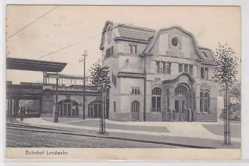 59146 Ak Bahnhof Landwehr in Hamburg 1920