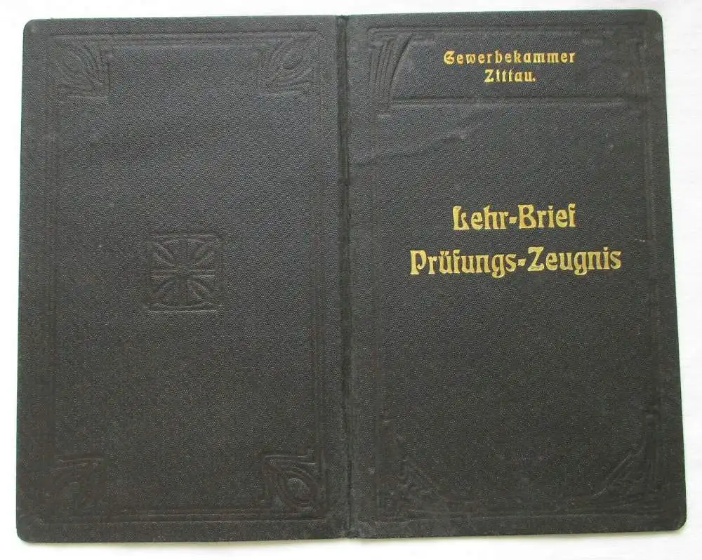 Gewerbekammer Zittau Prüfungszeugnis Schmiede-Innung Löbau 1914 (124929) 0