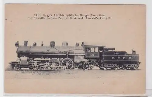 48535 Ak Heissdampf-Schnellzugslokomotive der Brasilianisch Amerik. Lok-Werke