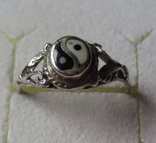 eleganter 925er Sterling Silber Ring Yin und Yang Emblem (143909)