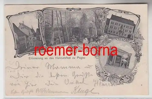 73124 Mehrbild Ak Erinnerung an das Heimatfest zu Pegau Hotel zum Mohren 1903