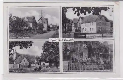 90247 Mehrbild Ak Gruß aus Wippach Bäckerei, Materialwarenhandlung um 1940