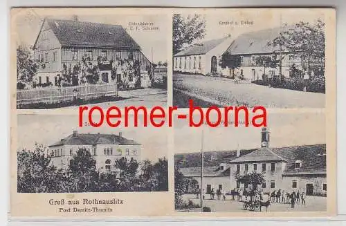 75723 Mehrbild Ak Rothnaußlitz Čerwjene Noslicy Gasthof z. Elefant u.a.um 1920