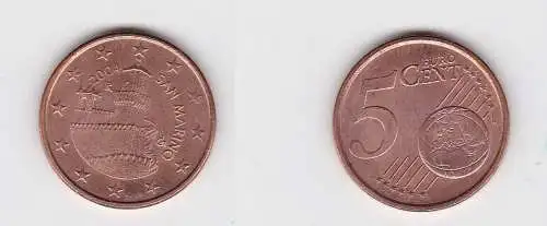 5 Cent Münze San Marino 2004 Festungsturm Guaita (131091)