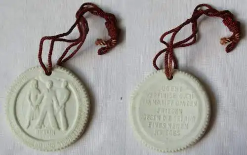 DDR Porzellan Medaille Weltfestspiele der Jugend Berlin 1951 (142340)