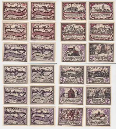 12x Banknoten Stettin Randower Kreiskommunalkasse 1921 (137788)