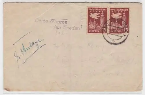 90002 seltener DDR Brief Woche des Friedens 1954