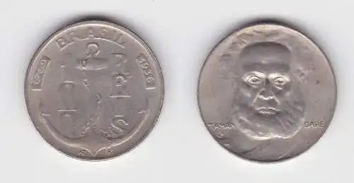 100 Reis Kupfer Nickel Münze Brasilien 1936 Taman Dare, Anker (131059)