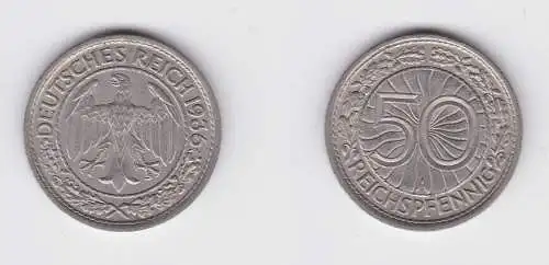 50 Pfennig Nickel Münze 1936 A Jäger 324 vz (150784)