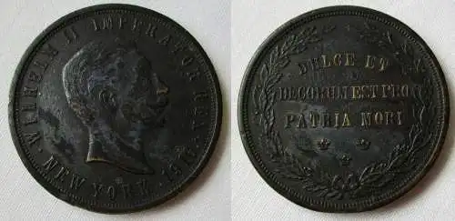 Seltene Medaille Wilhelm II Imperator Rex New York 1916 (142252)