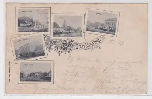 23444 Mehrbild Ak Gruß aus Gross-Rosenburg Restaurant, Apotheke usw. 1899