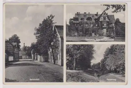 00638 Mehrbild Ak Seebach Kreis Langensalza Bahnhofstraße usw. 1934