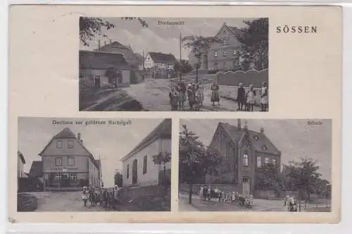 63504 Mehrbild Ak Sössen Gasthaus zur Nachtigall usw. 1930