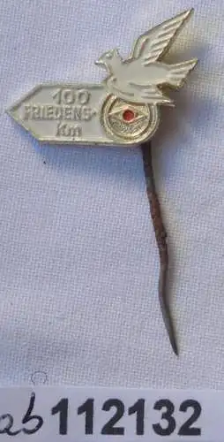 DDR Abzeichen Anstecknadel mit Friedenstaube 100 Friedenskilometer (112132)