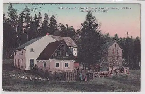 92222 Ak Bad Brambach Gasthof und Sommerfrische zum Schimmel 1909