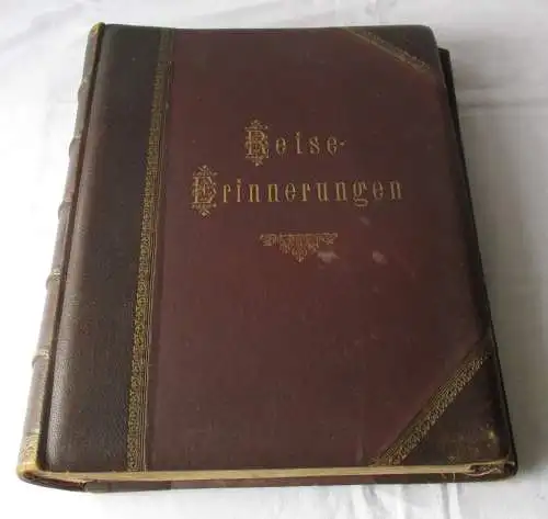 Fotoalbum Kolonien Samoa Bürgerkrieg Chile Kapstadt 1891 + Reisepaß (112886)