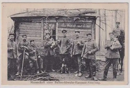 66096 Ak Mannschaft einer Ballon-Abwehr-Kanonen-Abteilung 1917