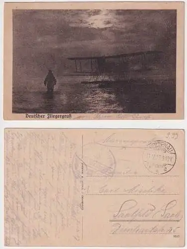 65031 Marinepost Ak Deutscher Fliegergruß Holtenau 1917