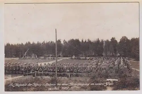 70883 Ak König v. Sachsen bei der Besichtigung an unserer Front im Juli 1917